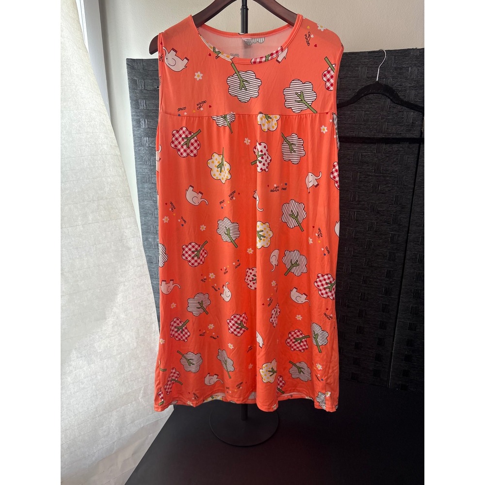 Women's Christina collection orange house dress /summer dress size 2X